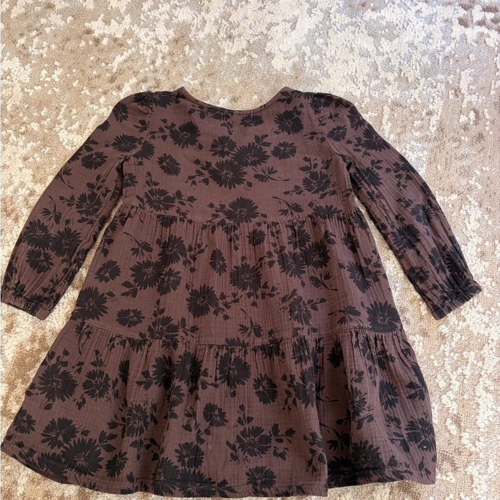 GAP Kids Chocolate Dress with Ebony Floral Design